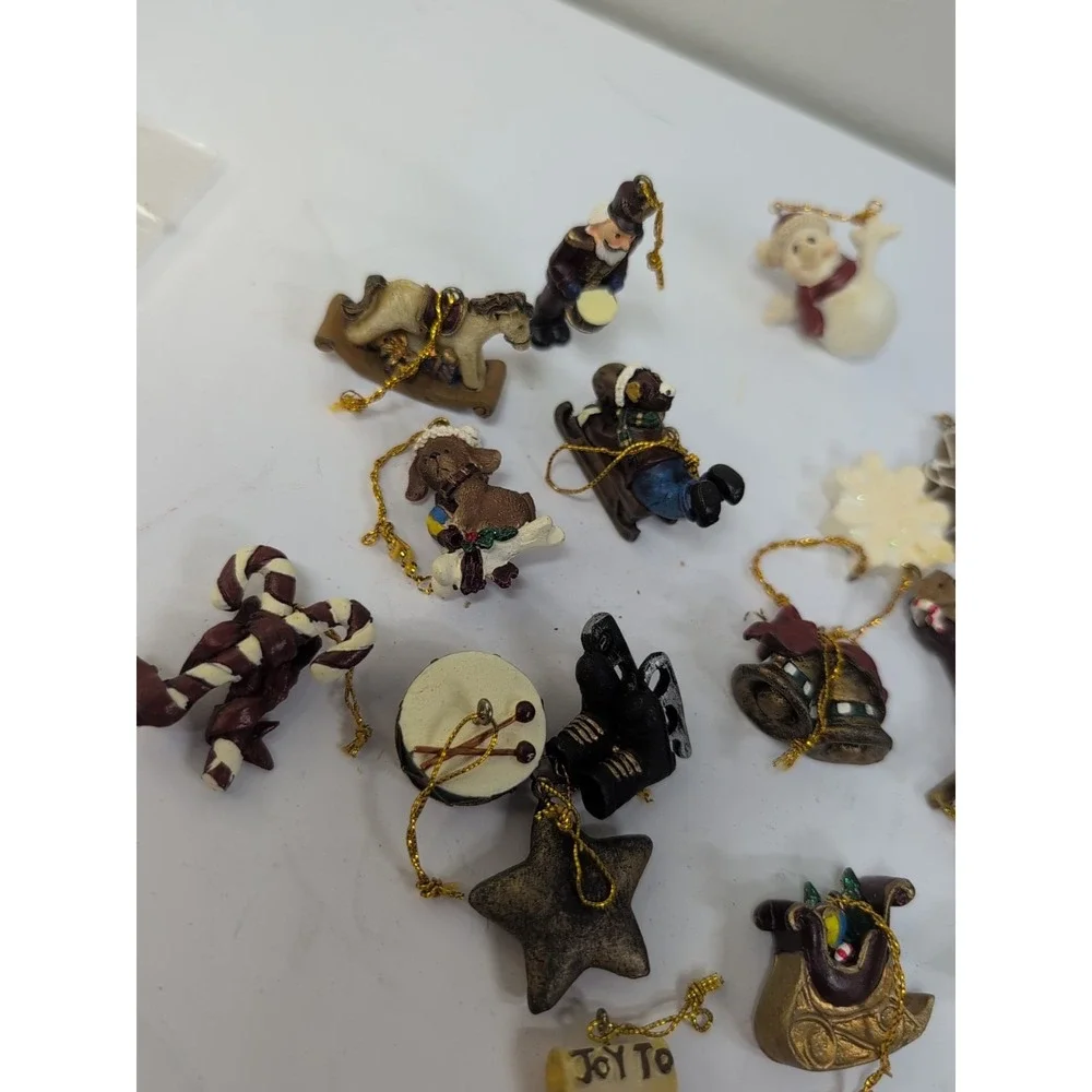 Vintage 19 Miniature Christmas‎ Ornaments 1